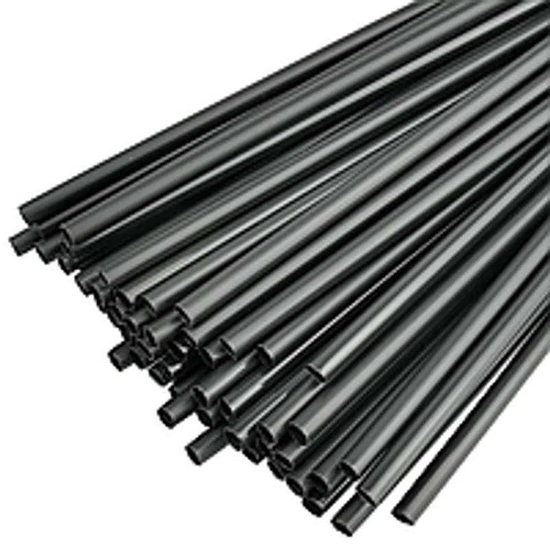 Трубочки для напитков, коктейлей, смузи, 8 мм. 21см. черный цвет (1 уп/500 шт)