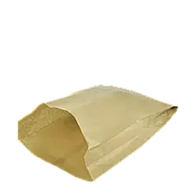 Бумажный пакет цельный крафт бурый пермиум 370х220х60 мм