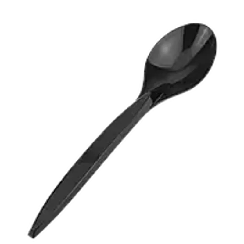 Ложка столовая одноразовая черная, уп.100 шт (18 см)