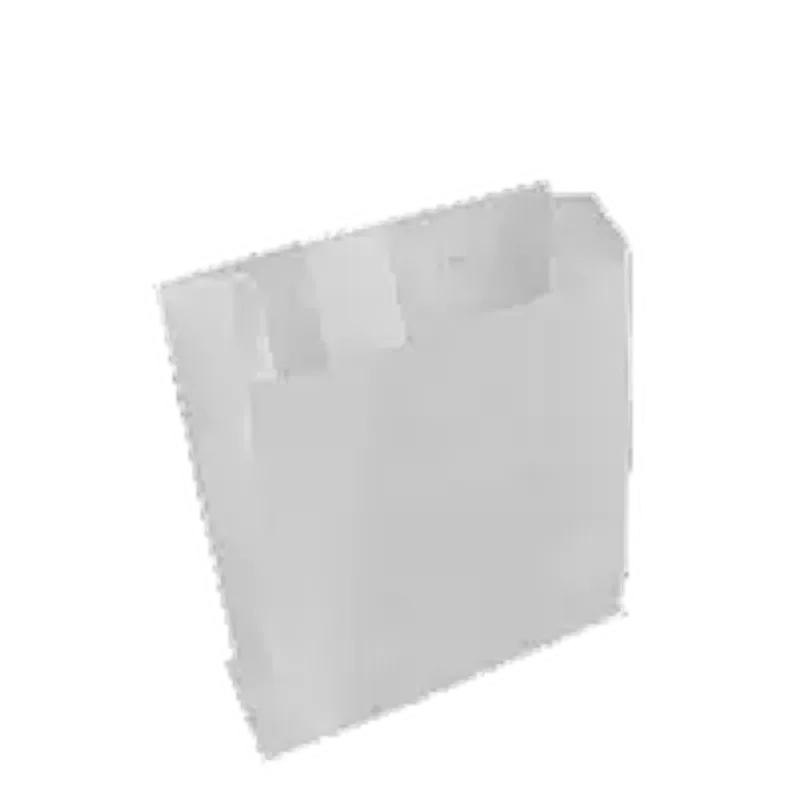 Бумажный пакет белый жиростойкий 100х100х40 мм