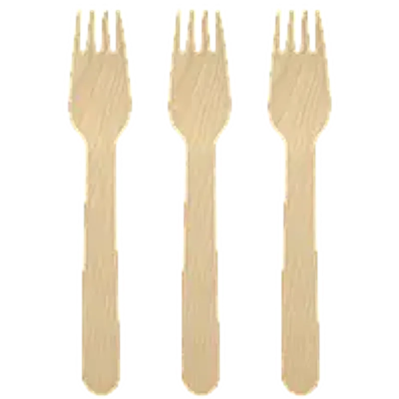 Виделка дерев'яна одноразова 16 см (1/уп/250/шт)