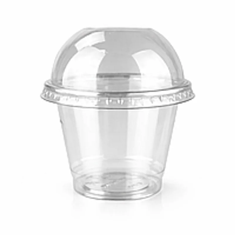 Стакан для десертов на 200 мл с купольной крышкой (уп.50 шт), купольні стакани