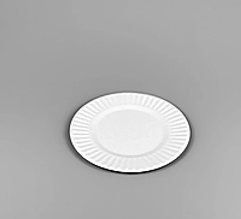 Тарілка паперова картонна біла 18 см