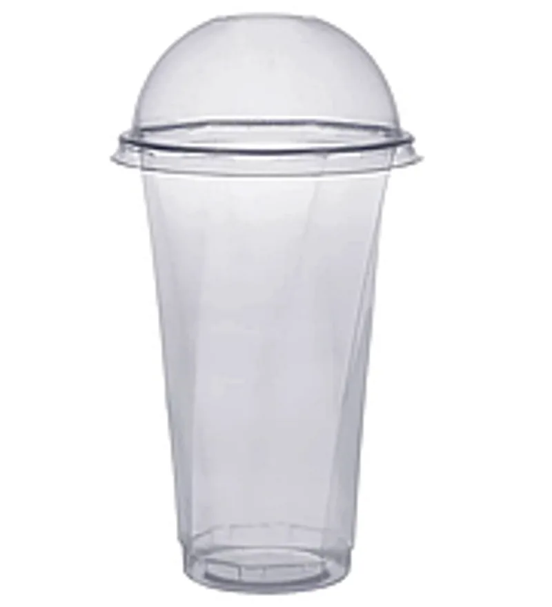 Стаканы пластиковые винтовые под купольную крышку 500 мл без крышки (уп.50 шт)