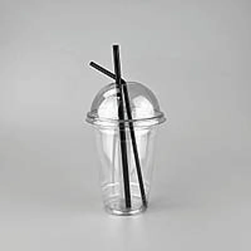 Стаканы пластиковые c купольной крышкой 500 мл Люкс (1/уп/50шт), купольные стаканы