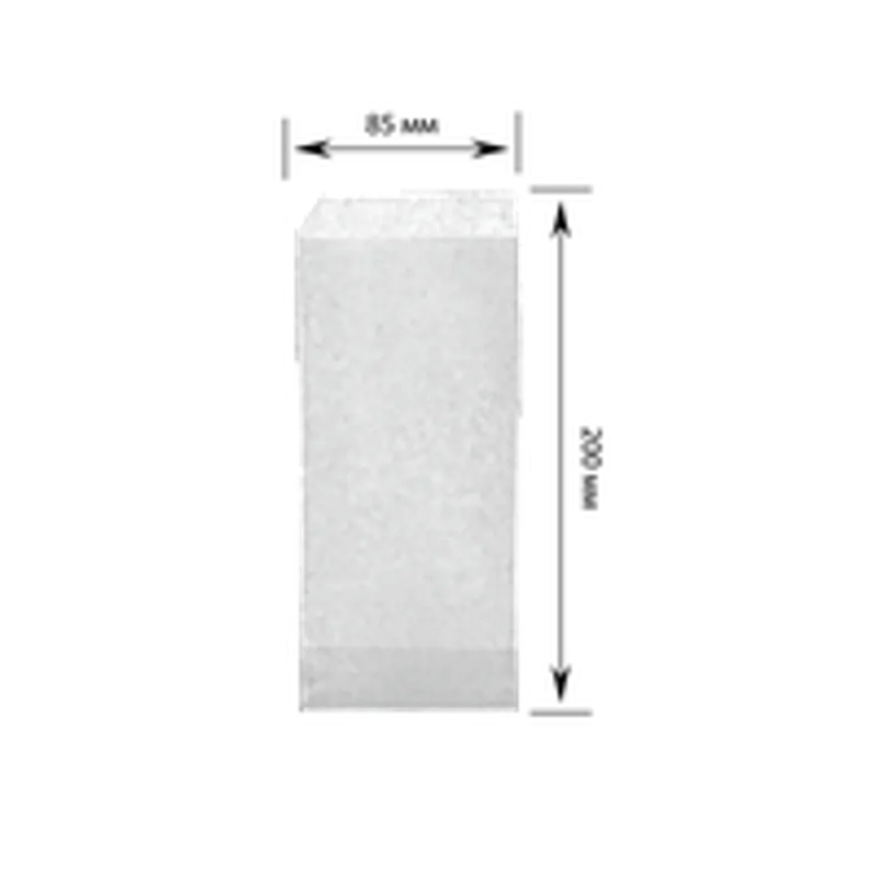 Бумажный пакет уголок белый 200х85 мм (упаковка 500 шт)