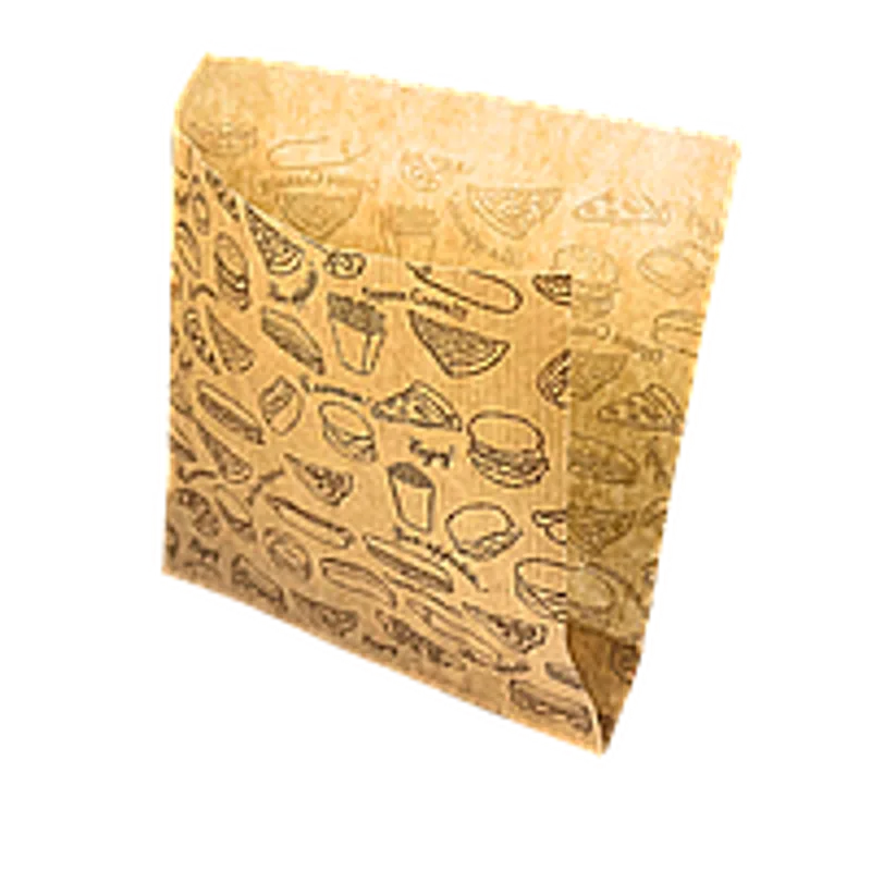 Бумажный пакет уголок Fast food крафт 140х140 мм (уп.500 шт)