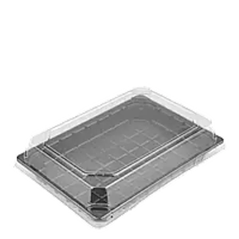 Упаковка для суши, роллов и холодных блюд 184х129 мм, черная (уп/10 шт)