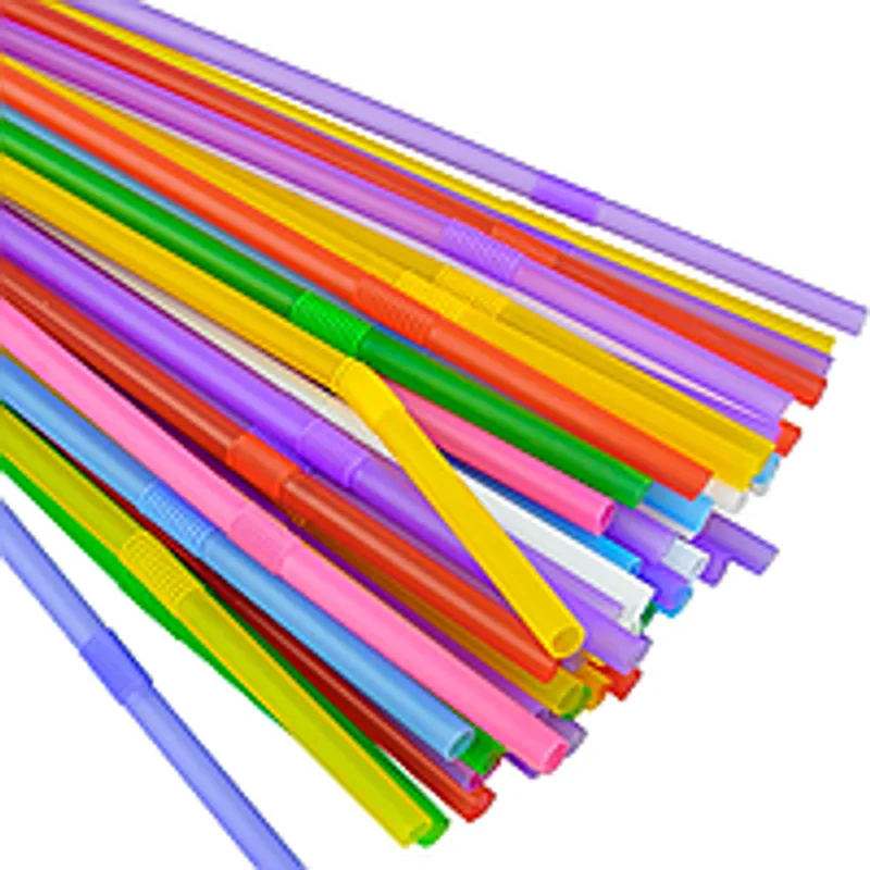 Трубочка для напитков с коленом 210 х 4,8 мм 200 шт микс-цветов