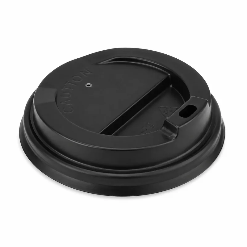 Крышка для стакана черная   ST 80 мм