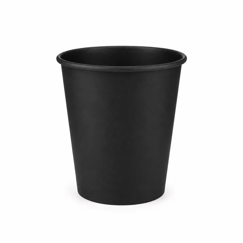 Стакан бумажный черный 250 мл - Total Black  (1/уп/50шт)