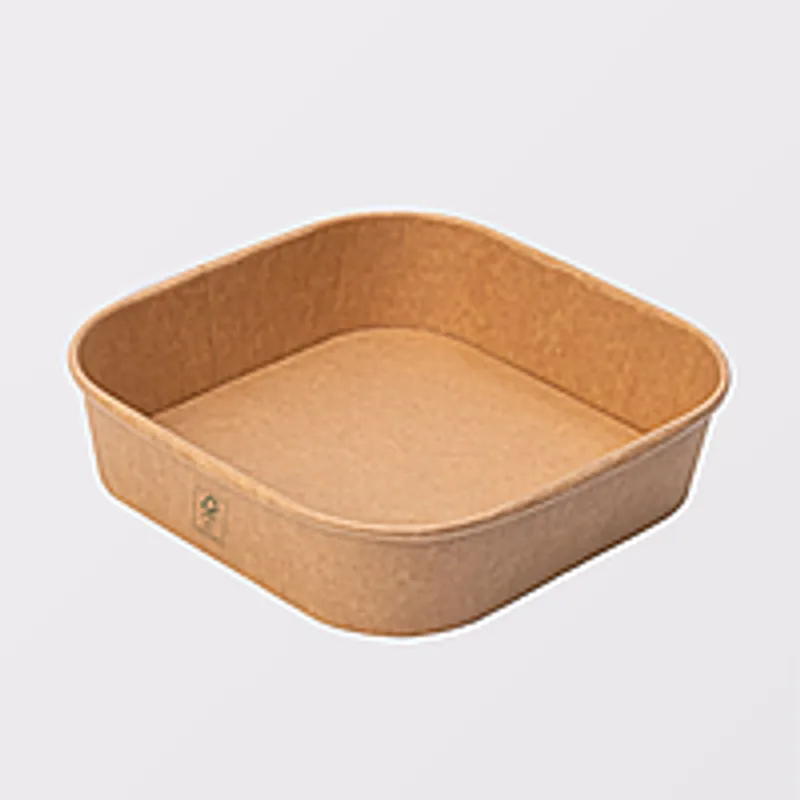 Квадратний салатник крафт 170*170 мм 750 мл 50 шт