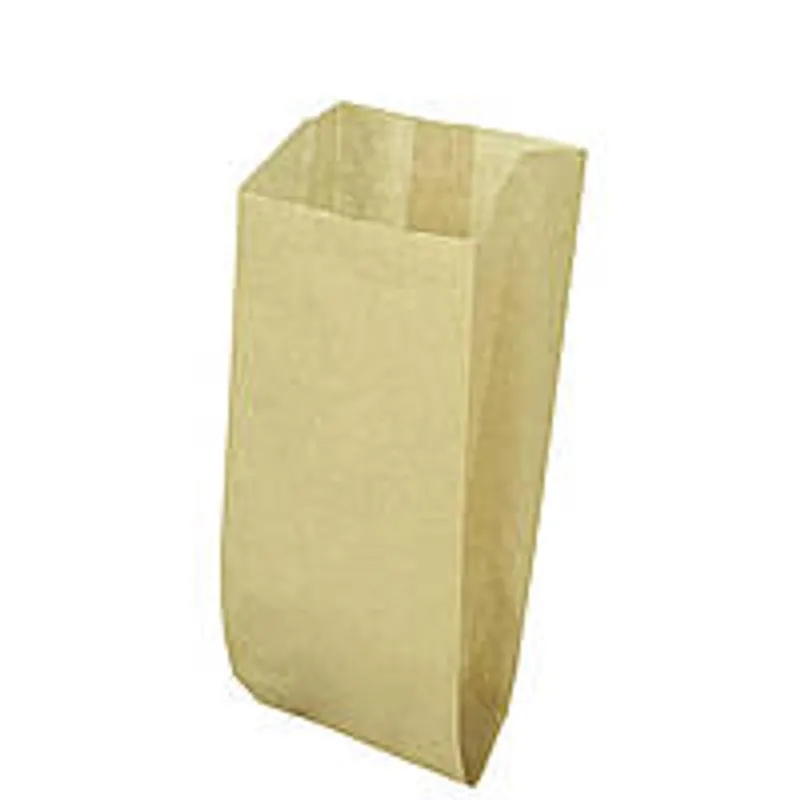 Бумажный пакет цельный крафт буро-коричневый 160х100х50 мм