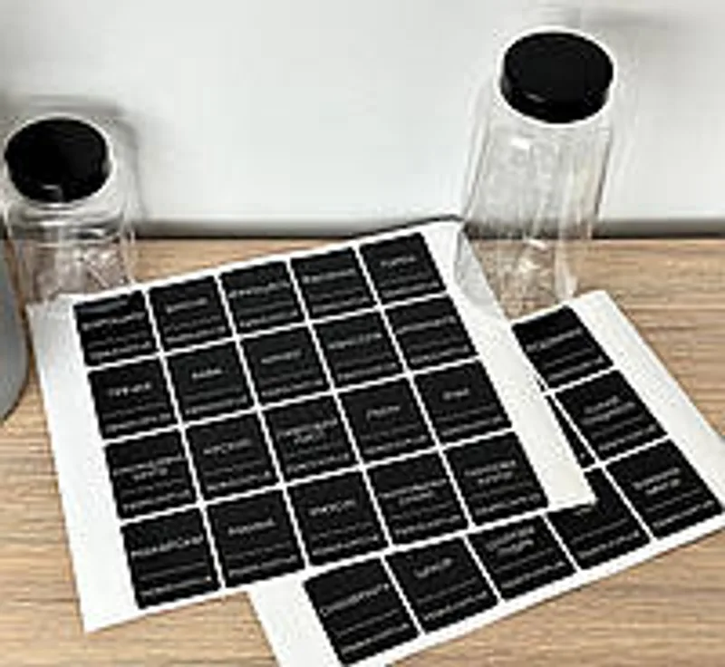 Наклейки на баночки для сыпучих, 35 видов Наклейки для организации порядка на кухне