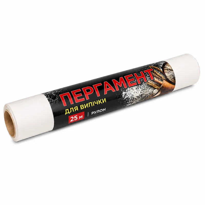 Пергаментная бумага рулон 38 см 25 м (40г/м) (Белая - силикон)