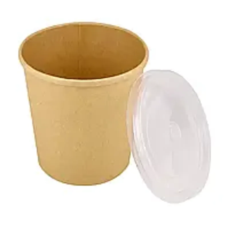 Супник крафт с крышкой 930 мл 25 шт, упаковка для доставки еды