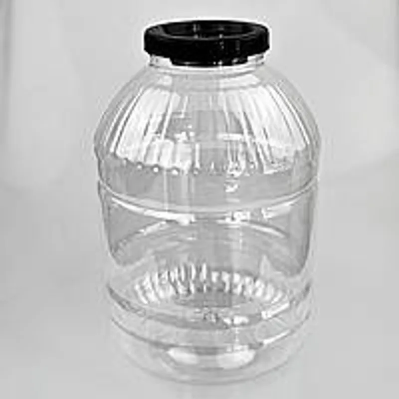 Пластиковая банка 10 л с черной крышкой  110 мм, банка для сыпучих