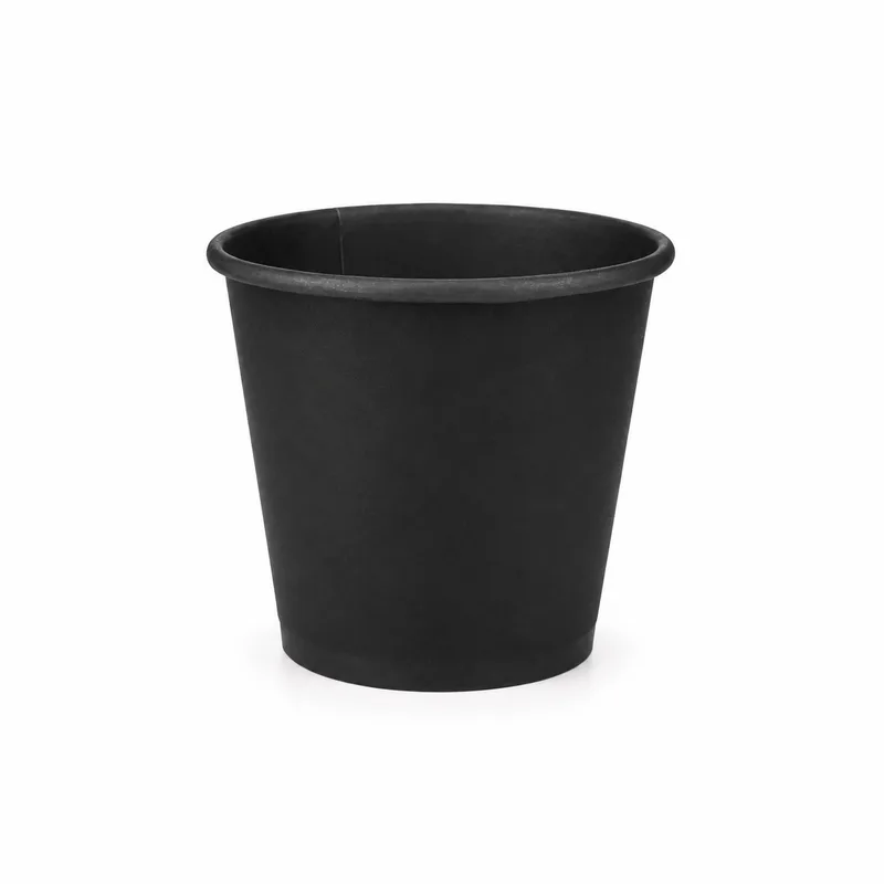 Стакан бумажный черный 110 мл - Total Black  (1/уп/50шт)