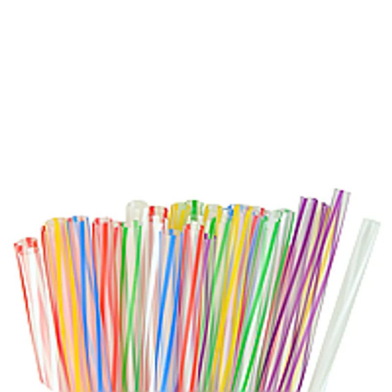 Трубочки для напитков, коктейлей, смузи, 8 мм. 25 см. микс цветов (1 уп/500 шт) 3D Мікс
