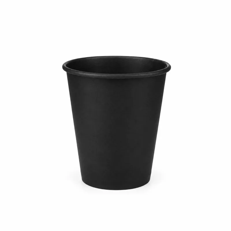 Стакан бумажный черный 175 мл - Total Black  (1/уп/50шт)