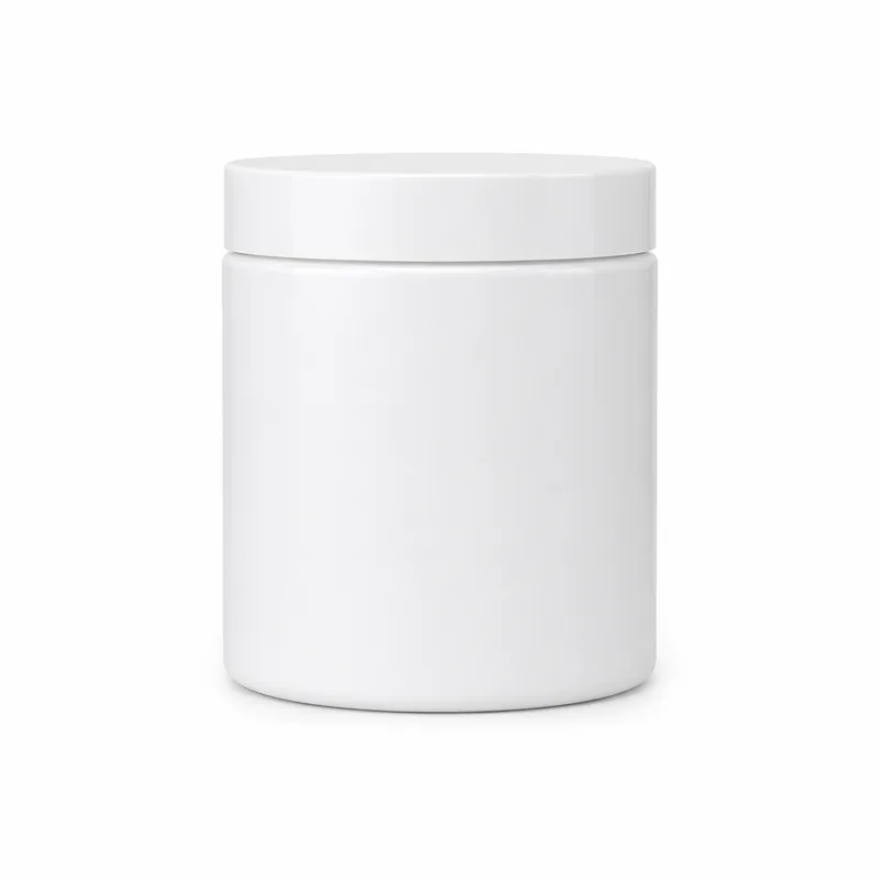 Банка пластиковая 500 мл с крышкой, белый цвет Аура