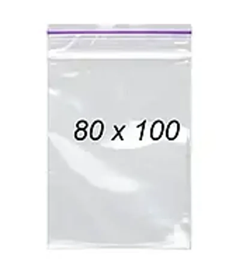Зип пакеты 80 х 100 мм 50 мкм, пакеты с замком Zip-Lock 100 шт