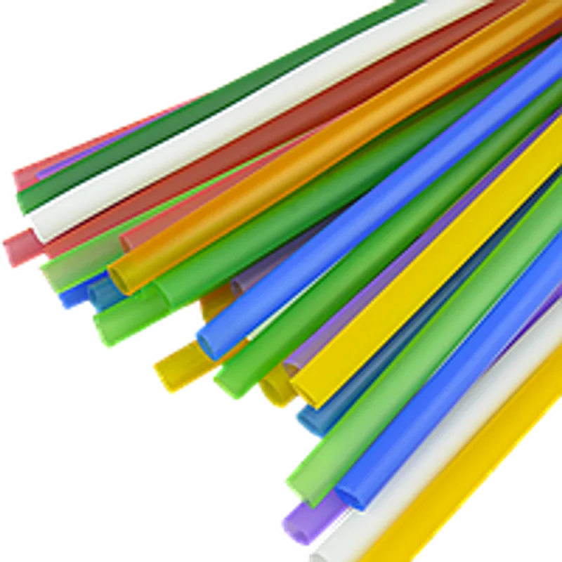 Трубочки для напоїв, коктейлі, смузі 8 мм. 21см. мікс кольорів (1 уп/500 шт)