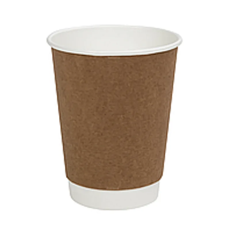 Стакан паперовий двошаровий 340 мл крафт (1/уп/25 шт)
