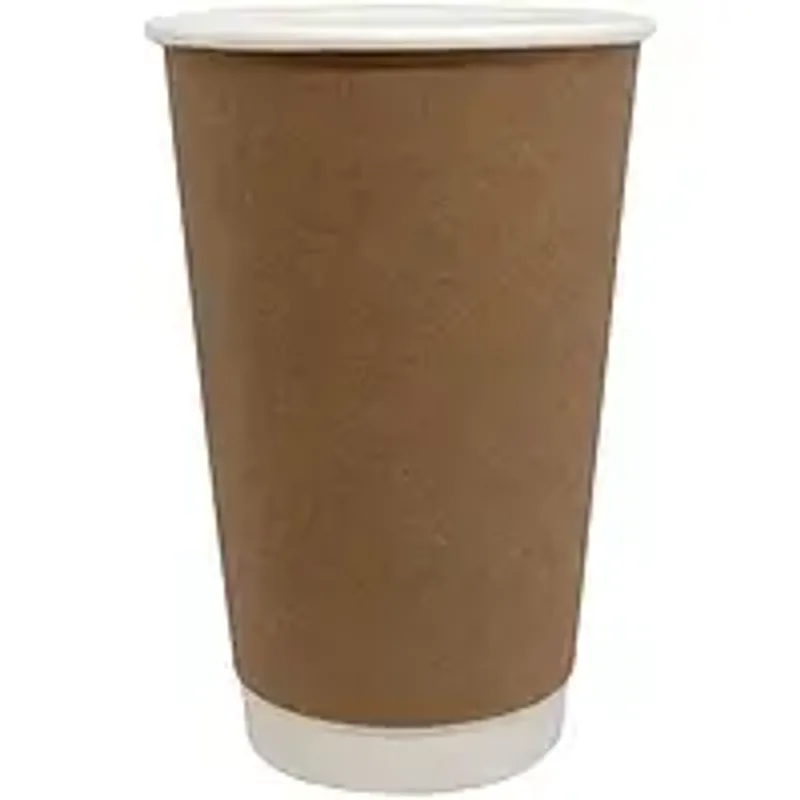 Стакан паперовий двошаровий 450 мл крафт (1 / уп / 25 шт)
