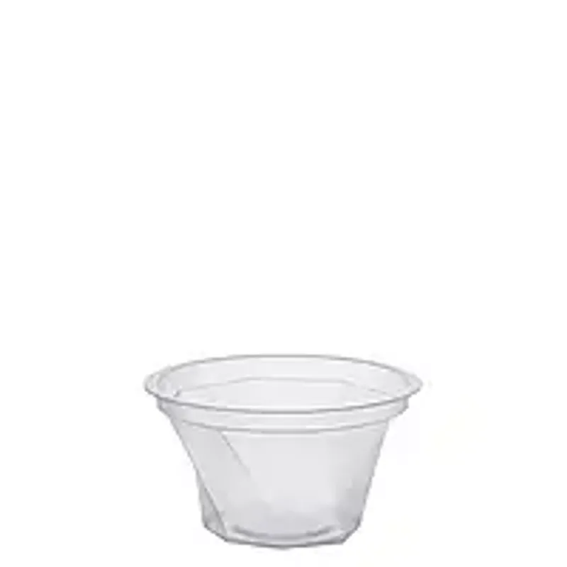 Стаканы десертные пластиковые  под плоскую крышку 130 мл (уп.50 шт) без крышки