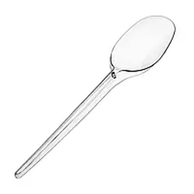 Ложка столовая пластиковая 16 см прозрачная 100 шт