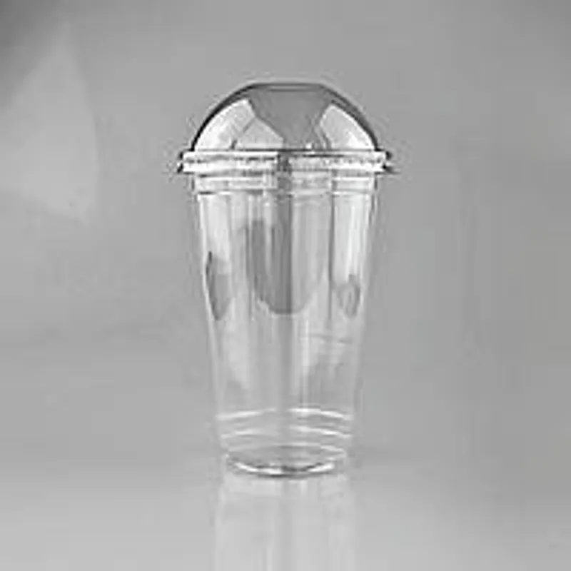 Стакан под купольную крышку на 500 мл "LINE" 50 шт, пластиковые стаканы для летних напитков
