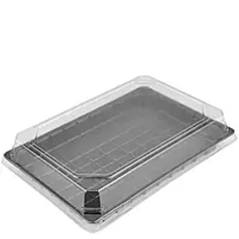 Упаковка для суши, роллов и холодных блюд черный бокс для суши 224х150 мм (50 шт/уп)