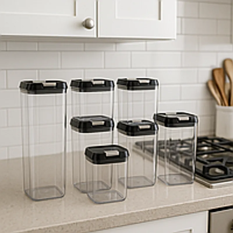 Набір контейнерів для зберігання сипких круп 14 предметів, ємності із вакуумною кришкою, органайзери для кухні
