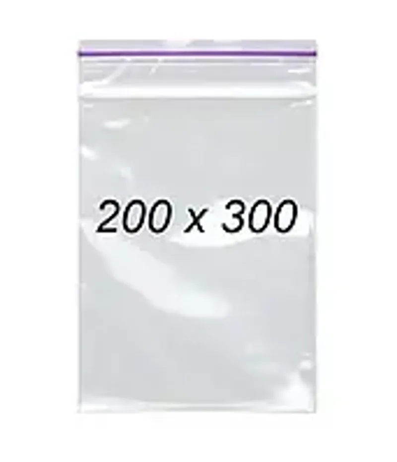 Зіп пакети 200 х 300 мм 50 мкм, пакети із замком Zip-Lock 100 шт