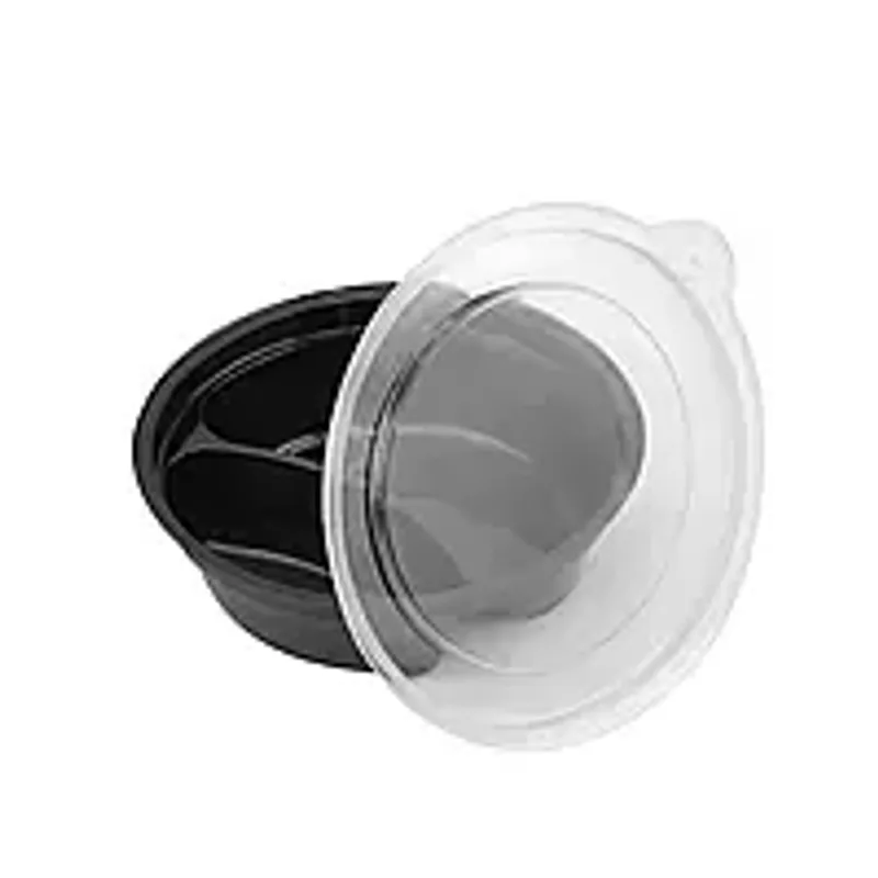 Соусник чорний на дві секції з кришкою 120 мл (1/уп/50/шт)