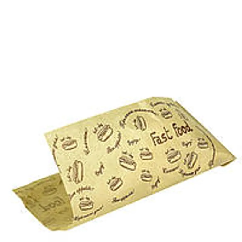 Бумажный пакет уголок Fast food крафт для хот-дога 200х85 мм (1уп/500/шт)