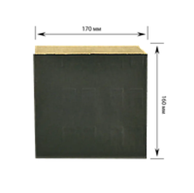 Бумажный пакет Уголок Черный Крафт 160 х 170 мм