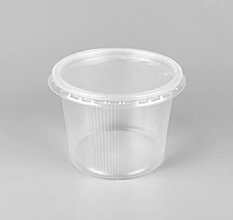 Супник з кришкою для холодних та гарячих страв прозорий 500 мл 25 шт