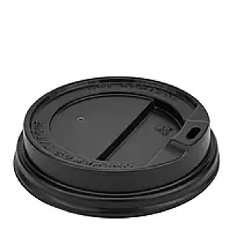 Крышка для бумажных стаканов 250 мл черная  "st 77 мм"