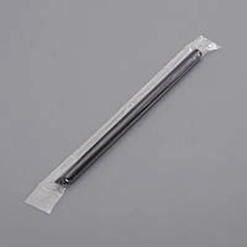 Трубочки для коктейлів 10 мм BUBBLE TEA в інд.пакуванні Чорні  250 шт (210х10 мм)