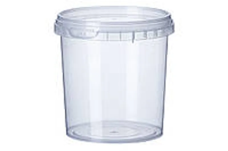 Ємність з кришкою 0,5 л, cтакан - відро без ручки кругле, пластикові ємність, тара